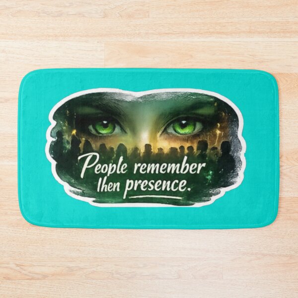 Item preview, People Remember Their Presence Green Emerald Eyes Quote Sticker designed and sold by Scro-Ciob-Shop.