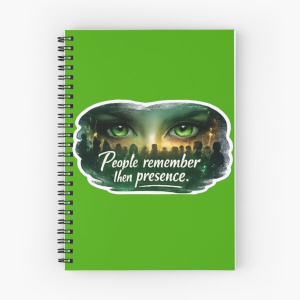Item preview, People Remember Their Presence Green Emerald Eyes Quote Sticker designed and sold by Scro-Ciob-Shop.