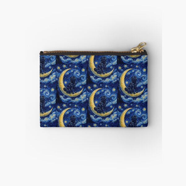 Item preview, Funny Black Pug Starry Night Painting Cute Moon Stars Mom Dad Kids designed and sold by FurryHavenPH.