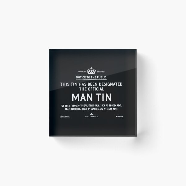 Item preview, Man Cave. Man Tin. Men`s stuff designed and sold by KALEIDOSCOPE UK.