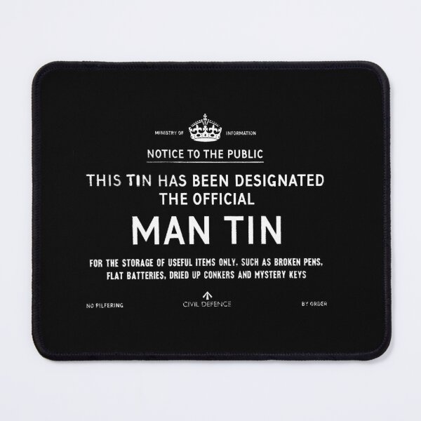 Item preview, Man Cave. Man Tin. Men`s stuff designed and sold by KALEIDOSCOPE UK.