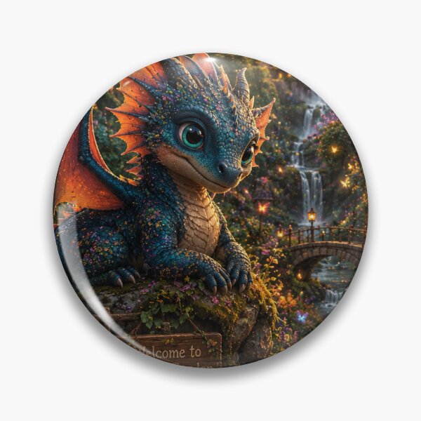 Item preview, Welcome to Dragon Garden: Cute Baby Dragon Fantasy Artwork designed and sold by Ak-art-shop.