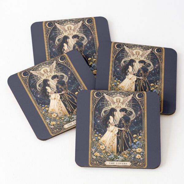 Item preview, The Lovers Tarot Card | Gothic Romantic Occult Art designed and sold by MythicMood.