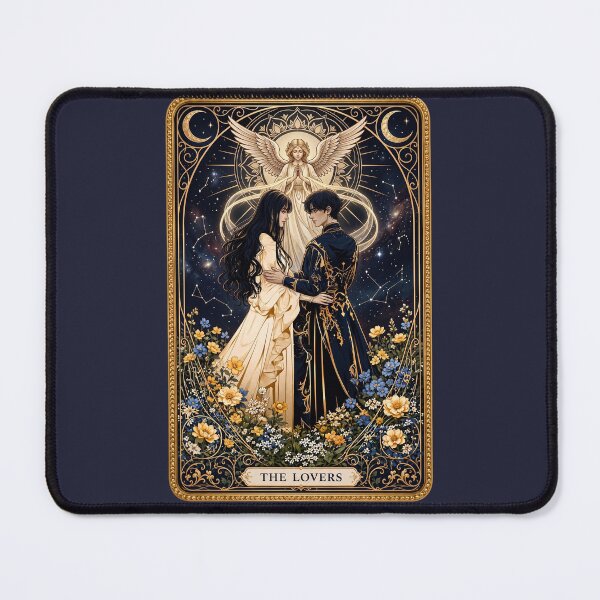 Item preview, The Lovers Tarot Card | Gothic Romantic Occult Art designed and sold by MythicMood.