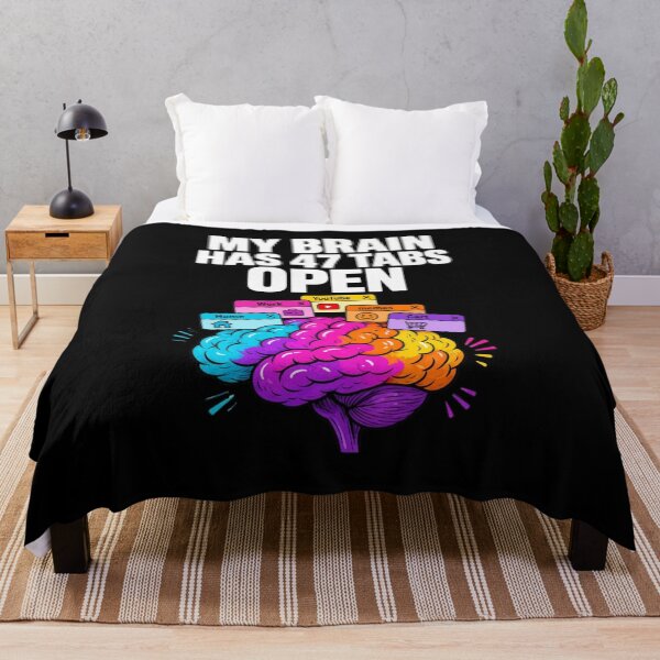 Item preview, My Brain Has 47 Tabs Open – Colorful ADHD T-Shirt designed and sold by HarriPaloma.