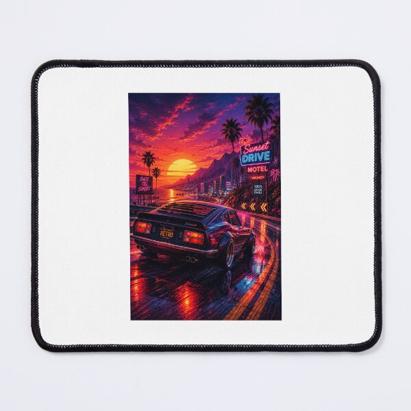 Item preview, Sunset Drive: Synthwave Retro Fairlady Z Sports Car Artwork designed and sold by Ak-art-shop.