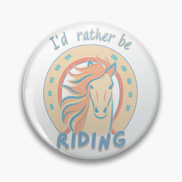 Item preview, Retro I’d Rather Be Riding Horse and Horseshoe designed and sold by SunandShade.
