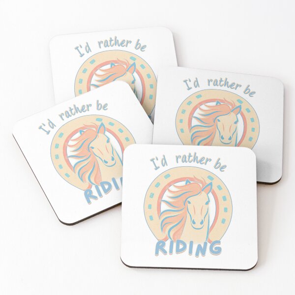 Item preview, Retro I’d Rather Be Riding Horse and Horseshoe designed and sold by SunandShade.