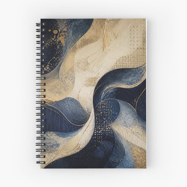 Item preview, Navy Blue and Gold Textured Abstract designed and sold by Harmonic_Layers.