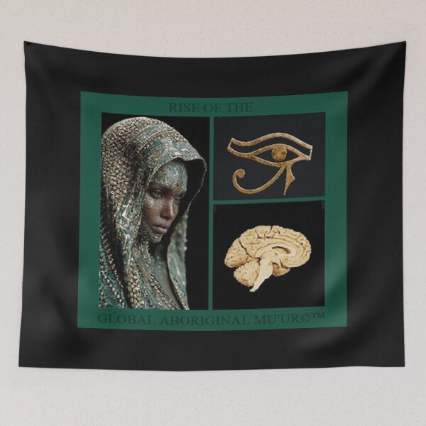 Item preview, Mu’ur (UM) Empire™ al-Benhadiel©™ design, Eye of the Limbic, black background designed and sold by HardyKnitDesign.