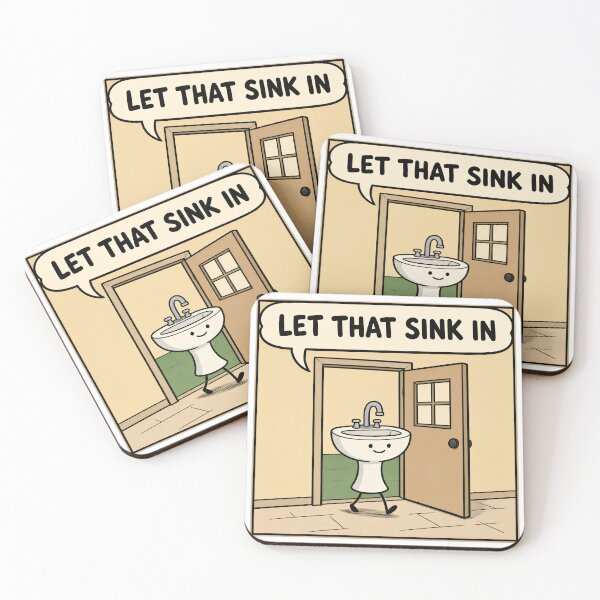 Item preview, Let That Sink In Funny Cartoon Visual Pun designed and sold by TshirtsOnline-.