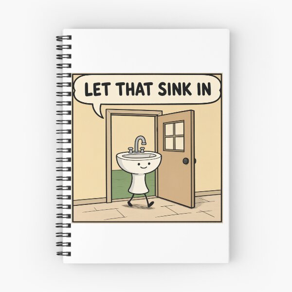Item preview, Let That Sink In Funny Cartoon Visual Pun designed and sold by TshirtsOnline-.
