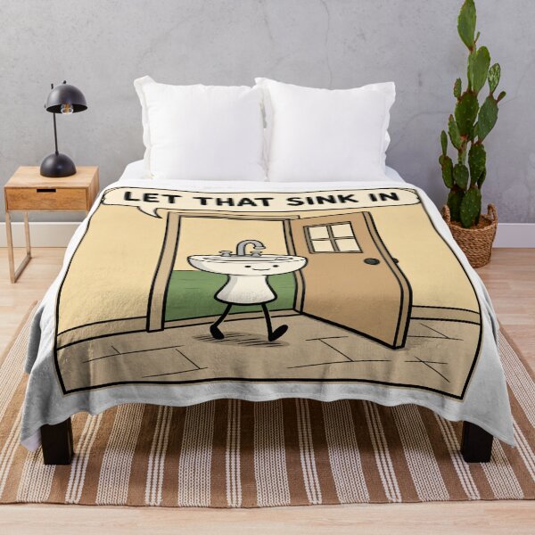 Item preview, Let That Sink In Funny Cartoon Visual Pun designed and sold by TshirtsOnline-.