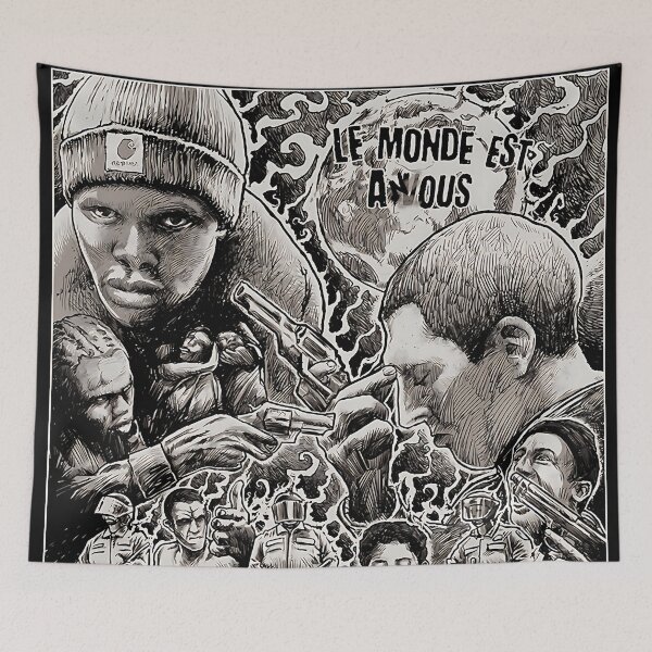 Item preview, La Haine Movies Cartoon Cover designed and sold by HAPPYYULY.