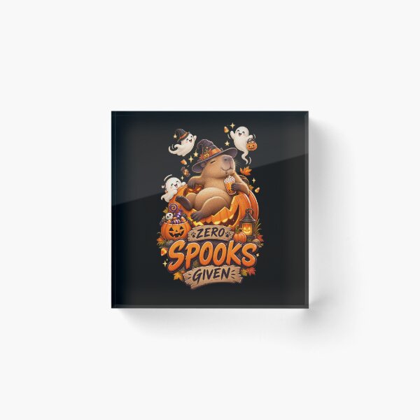 Item preview, Zero Spooks Given Capybara designed and sold by FreshPixelArt.