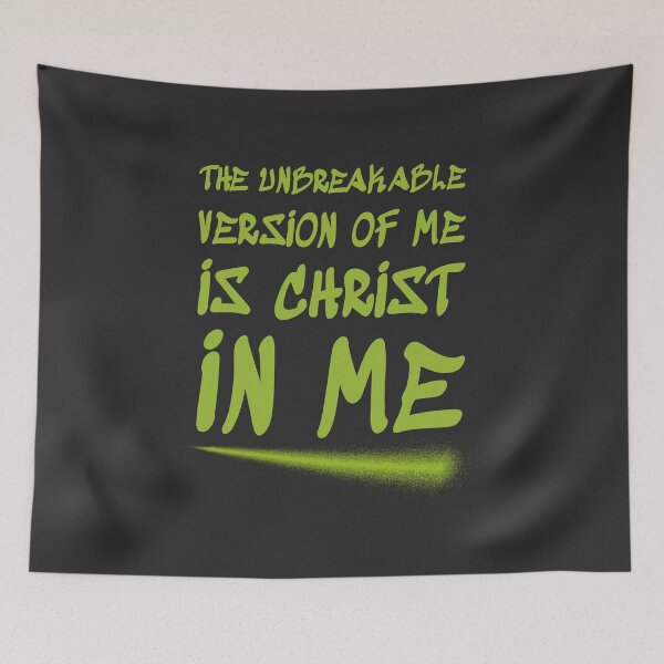 Item preview, Unbreakable Version Of Me Christ In Me Christian Gym designed and sold by Bezuiden.