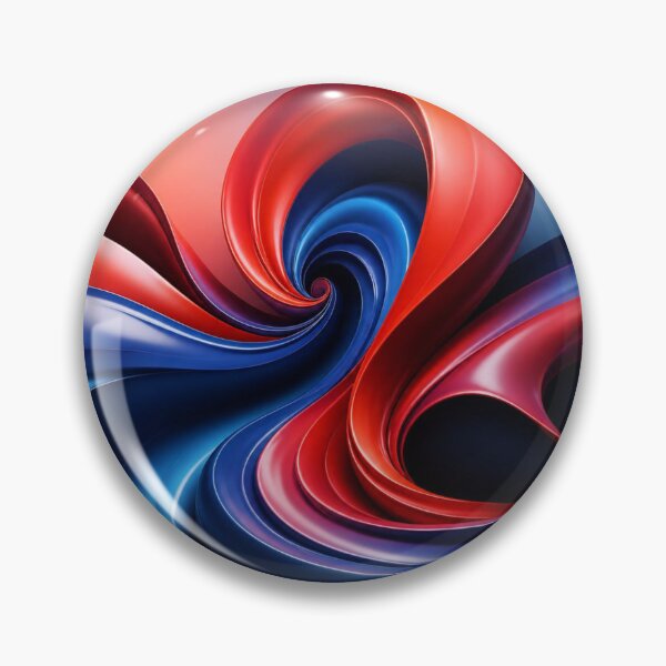 Item preview, Vibrant Red and Blue Swirling Abstract Waves designed and sold by Harmonic_Layers.