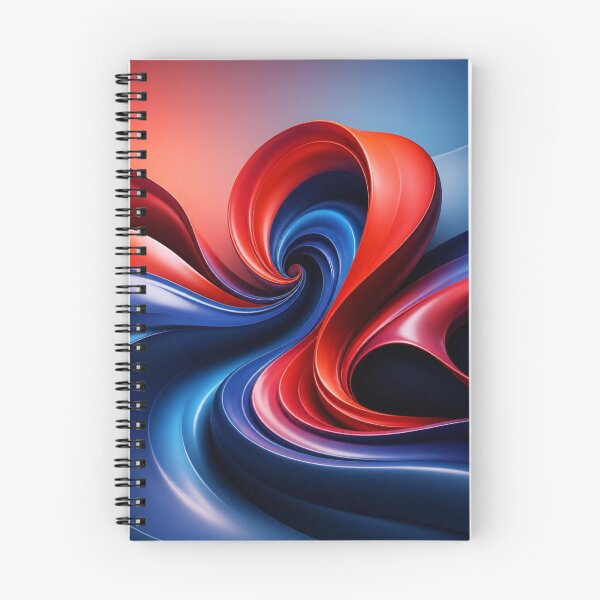 Item preview, Vibrant Red and Blue Swirling Abstract Waves designed and sold by Harmonic_Layers.