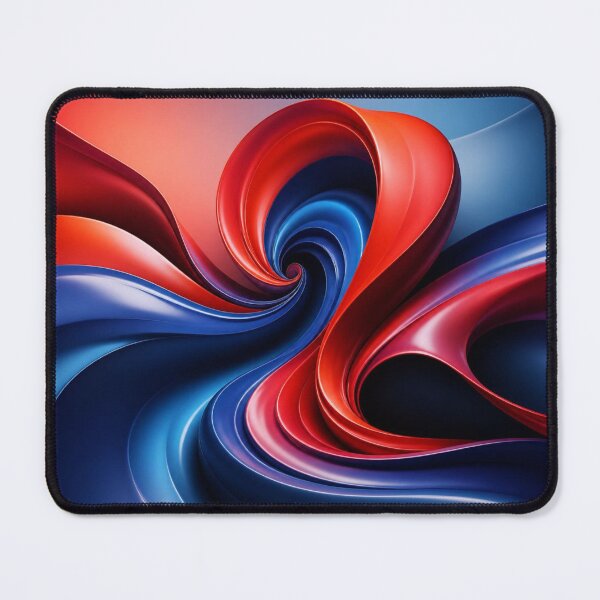 Item preview, Vibrant Red and Blue Swirling Abstract Waves designed and sold by Harmonic_Layers.