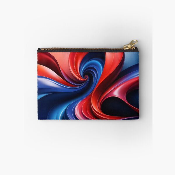 Item preview, Vibrant Red and Blue Swirling Abstract Waves designed and sold by Harmonic_Layers.