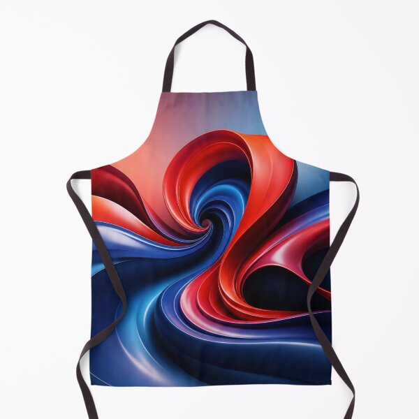 Item preview, Vibrant Red and Blue Swirling Abstract Waves designed and sold by Harmonic_Layers.