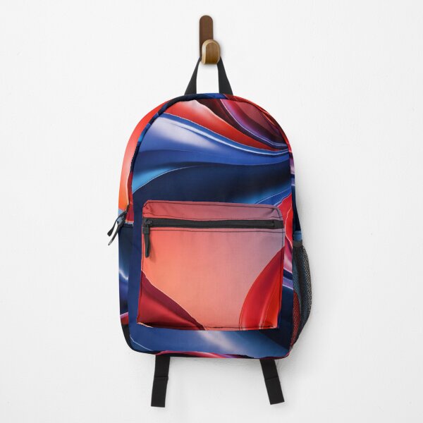 Item preview, Vibrant Red and Blue Swirling Abstract Waves designed and sold by Harmonic_Layers.
