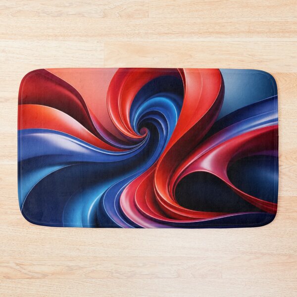 Item preview, Vibrant Red and Blue Swirling Abstract Waves designed and sold by Harmonic_Layers.