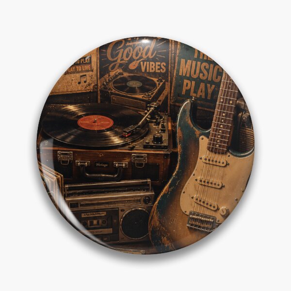 Item preview, Retro Soul: Vintage Music Studio and Electric Guitar Artwork designed and sold by Ak-art-shop.