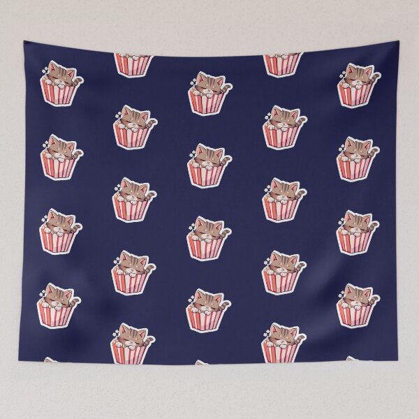 Item preview, Popcorn Cat Nap – Cute Snack Time Design designed and sold by Pororo23.