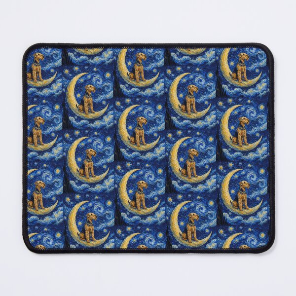 Item preview, Funny Airedale Terrier Starry Night Painting Cute Moon Stars Mom Dad Kids designed and sold by FurryHavenPH.