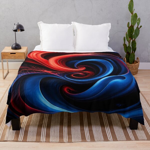 Item preview, Dynamic Red and Blue Cosmic Vortex Art designed and sold by Harmonic_Layers.