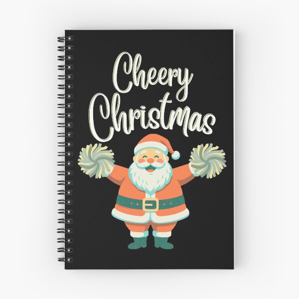 Item preview, Cheery Christmas Cheerleader Santa Retro Festive Pun - Light Ink Edition designed and sold by SunandShade.