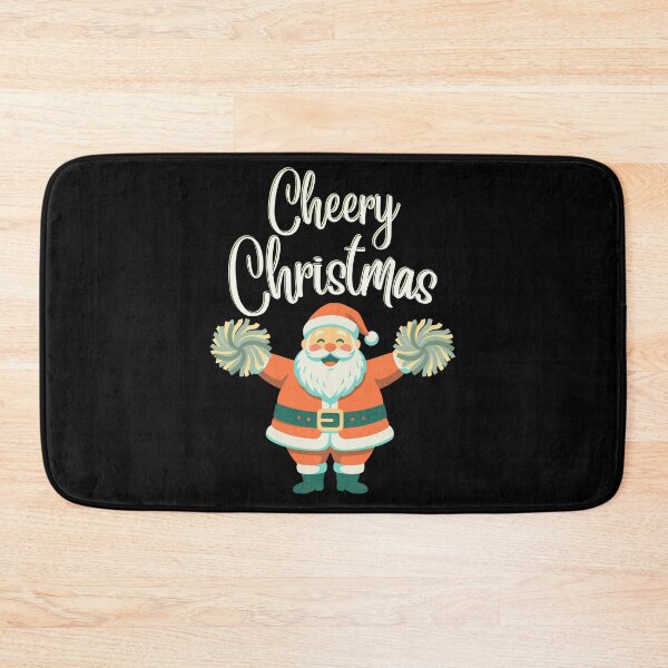 Item preview, Cheery Christmas Cheerleader Santa Retro Festive Pun - Light Ink Edition designed and sold by SunandShade.