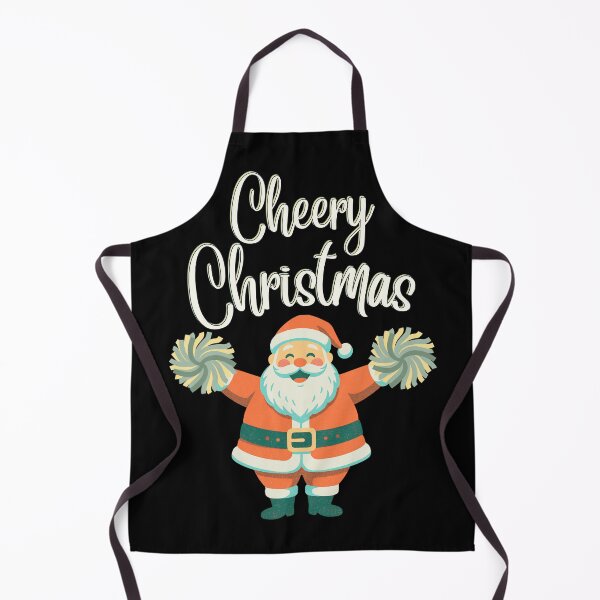 Item preview, Cheery Christmas Cheerleader Santa Retro Festive Pun - Light Ink Edition designed and sold by SunandShade.