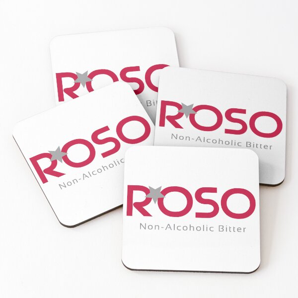Item preview, ROSO Non-Alcoholic Bitter Red Star Typography Logo designed and sold by arossvy.
