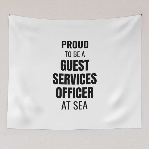 Item preview, Proud to be a Guest Services Officer at Sea (Black) designed and sold by ShipCrewNation.