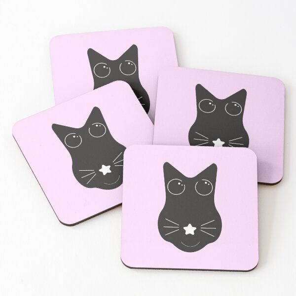 Item preview, black cat in a glass boba chibi cute rounded whimsical twee design #13 designed and sold by Kyna Arts.
