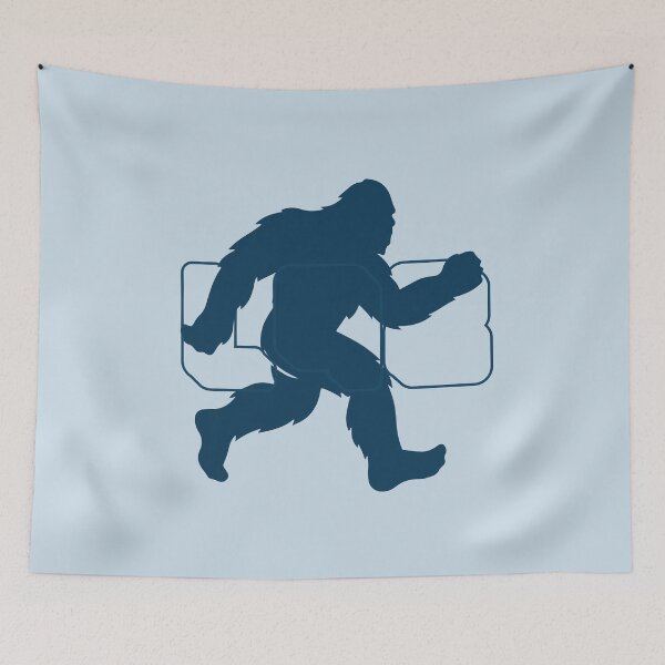 Item preview, Bigfoot Sasquatch Silhouette Outdoor Blue L98 Art designed and sold by L98-Studio.