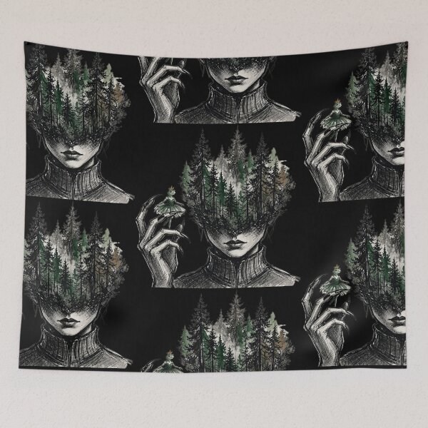 Item preview, Forest Spirit and Ballerina Frog - Dark Fantasy Art designed and sold by LujziWorld.