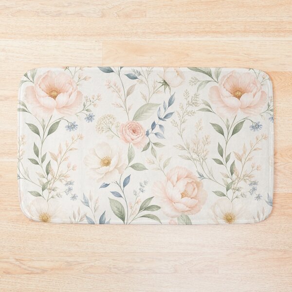 Item preview, Blush Pink Peony Watercolour Floral Pattern With Sage Green Leaves designed and sold by My Gluten Free Life UK.