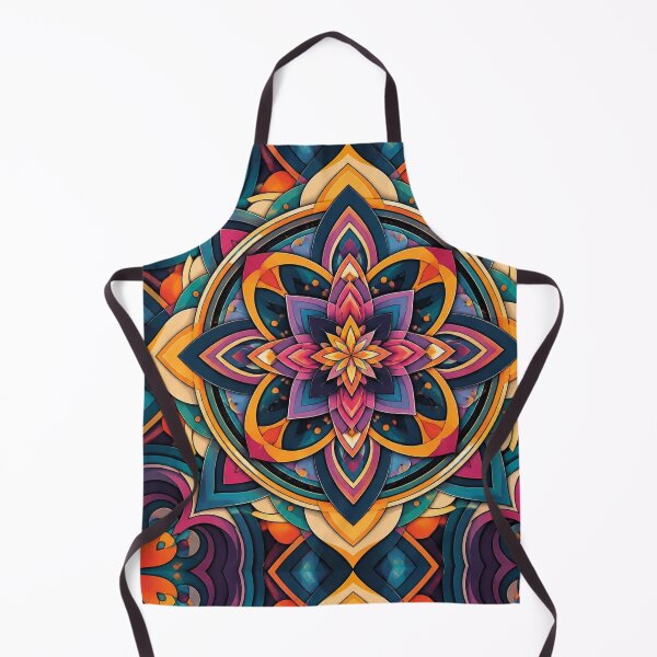 Item preview, Colourful Jewel Tone Geometric Mandala Floral Kaleidoscope Pattern designed and sold by My Gluten Free Life UK.