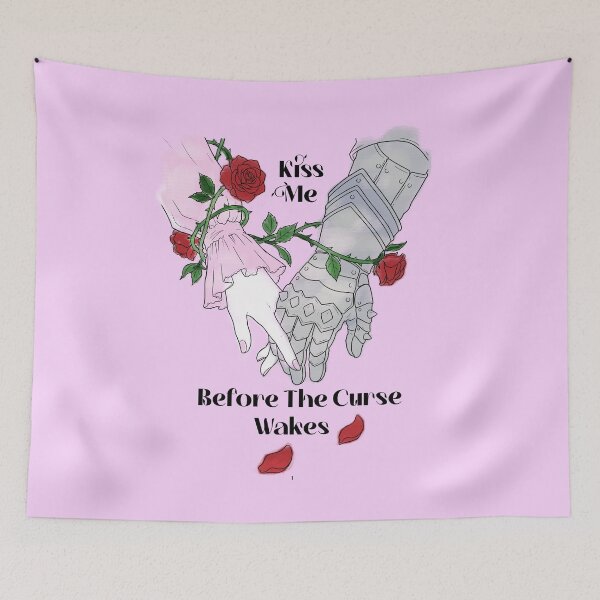 Item preview, Kiss Me Before the Curse Wakes – Dark Romantic Medieval Fantasy Knight & Maiden designed and sold by witchlingart.