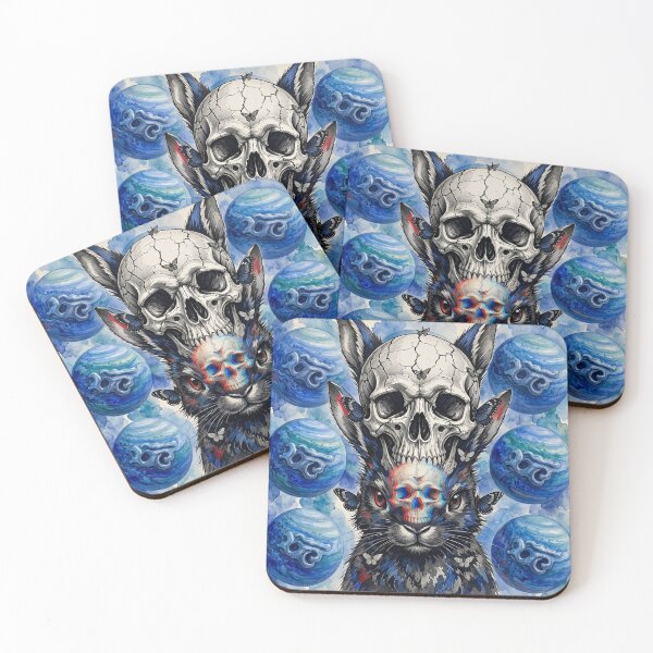 Item preview, Ethereal Guardian: The Celestial Cat and Human Skull designed and sold by LujziWorld.