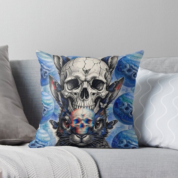 Item preview, Ethereal Guardian: The Celestial Cat and Human Skull designed and sold by LujziWorld.