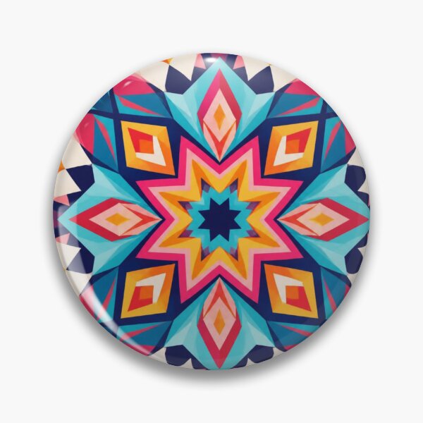 Item preview, Colourful Geometric Kaleidoscope Abstract Star Pattern designed and sold by My Gluten Free Life UK.