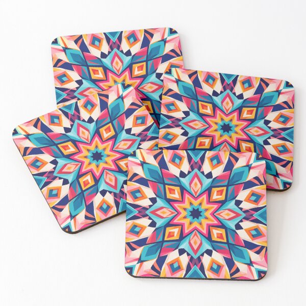 Item preview, Colourful Geometric Kaleidoscope Abstract Star Pattern designed and sold by My Gluten Free Life UK.
