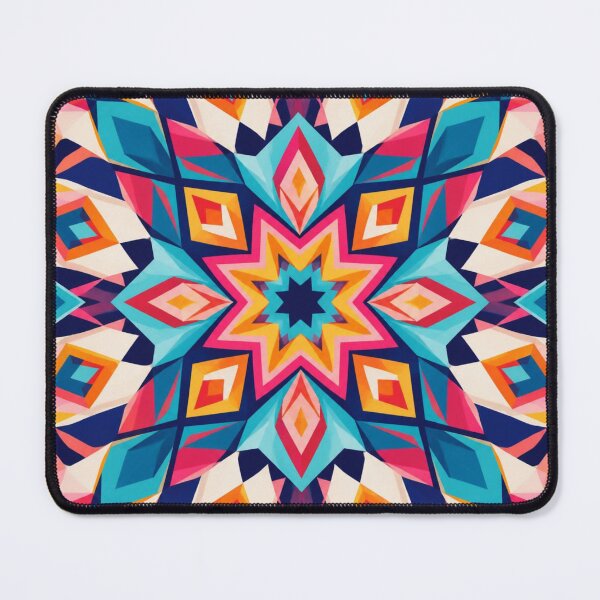 Item preview, Colourful Geometric Kaleidoscope Abstract Star Pattern designed and sold by My Gluten Free Life UK.