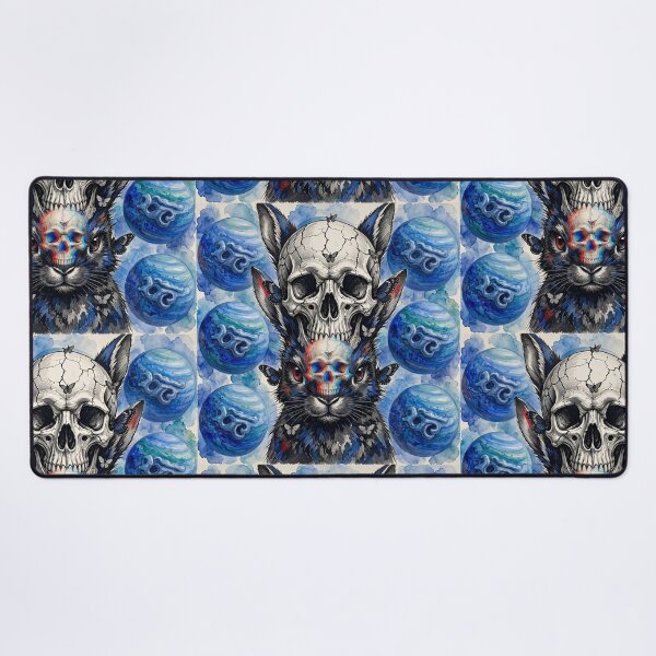 Item preview, Ethereal Guardian: The Celestial Cat and Human Skull designed and sold by LujziWorld.
