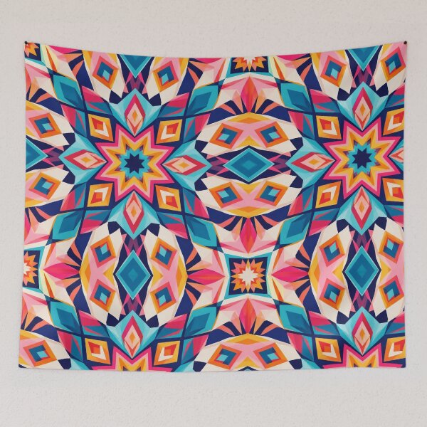 Item preview, Colourful Geometric Kaleidoscope Abstract Star Pattern designed and sold by My Gluten Free Life UK.