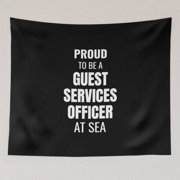 Item preview, Proud to be a Guest Services Officer at Sea (White) designed and sold by ShipCrewNation.